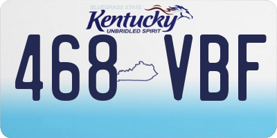 KY license plate 468VBF