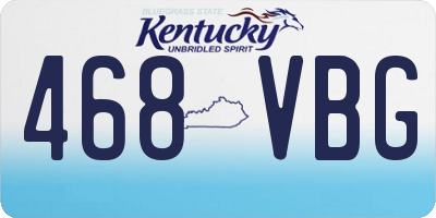 KY license plate 468VBG