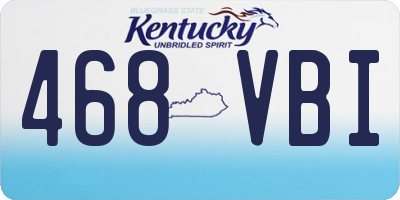 KY license plate 468VBI