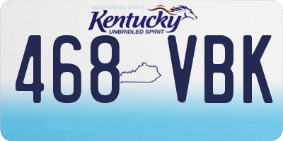 KY license plate 468VBK