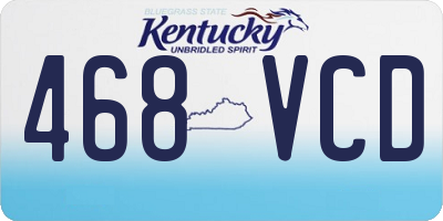 KY license plate 468VCD