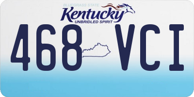 KY license plate 468VCI