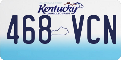 KY license plate 468VCN