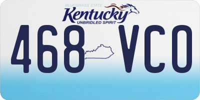 KY license plate 468VCO