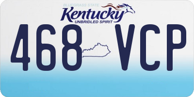 KY license plate 468VCP