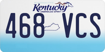 KY license plate 468VCS