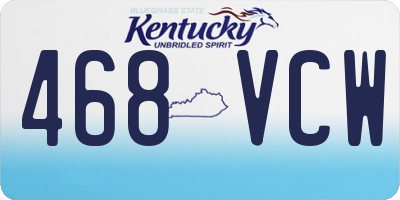 KY license plate 468VCW