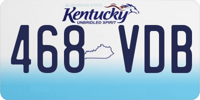 KY license plate 468VDB