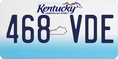 KY license plate 468VDE