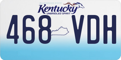 KY license plate 468VDH