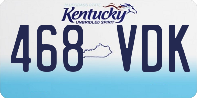 KY license plate 468VDK
