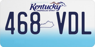 KY license plate 468VDL