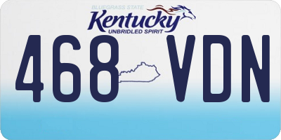 KY license plate 468VDN