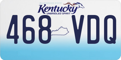 KY license plate 468VDQ