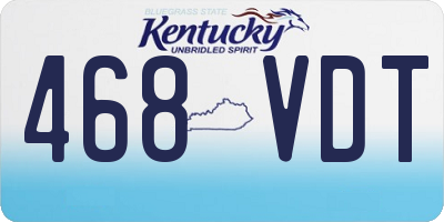 KY license plate 468VDT