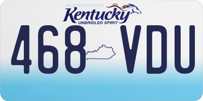 KY license plate 468VDU