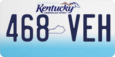 KY license plate 468VEH