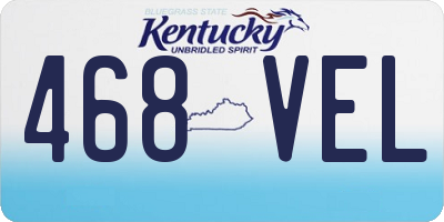 KY license plate 468VEL