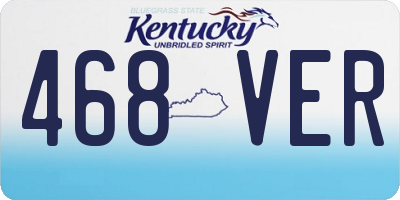 KY license plate 468VER