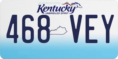 KY license plate 468VEY