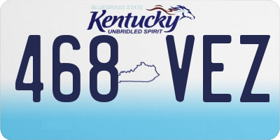 KY license plate 468VEZ
