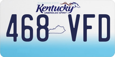 KY license plate 468VFD
