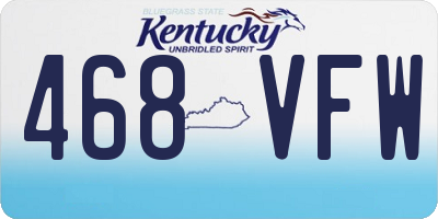 KY license plate 468VFW