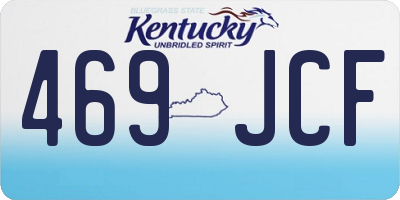 KY license plate 469JCF