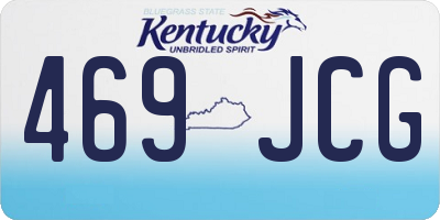 KY license plate 469JCG