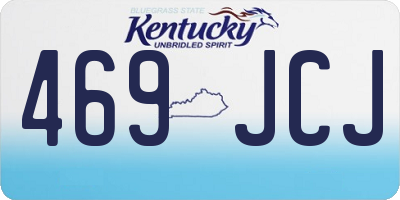 KY license plate 469JCJ