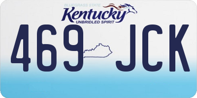 KY license plate 469JCK