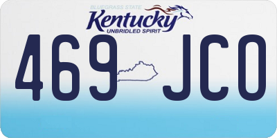 KY license plate 469JCO