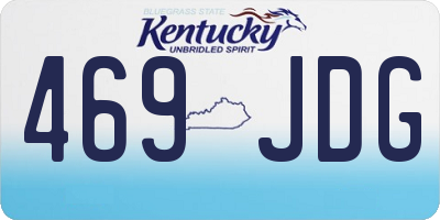 KY license plate 469JDG