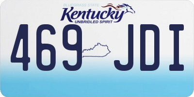 KY license plate 469JDI