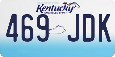 KY license plate 469JDK