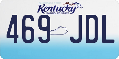 KY license plate 469JDL
