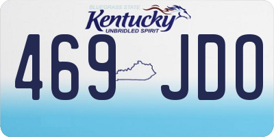 KY license plate 469JDO