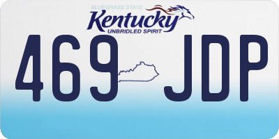 KY license plate 469JDP