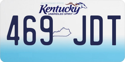 KY license plate 469JDT