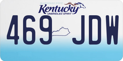 KY license plate 469JDW