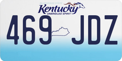 KY license plate 469JDZ