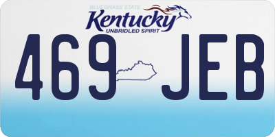 KY license plate 469JEB