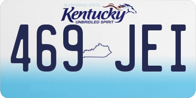 KY license plate 469JEI