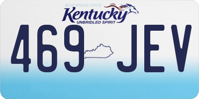 KY license plate 469JEV
