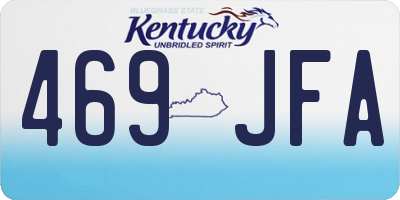 KY license plate 469JFA