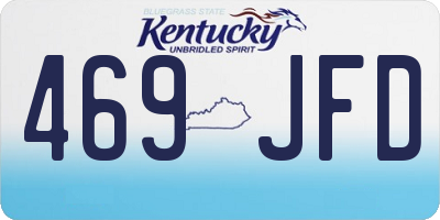 KY license plate 469JFD