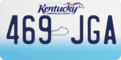 KY license plate 469JGA