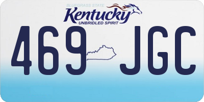 KY license plate 469JGC