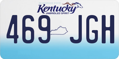 KY license plate 469JGH