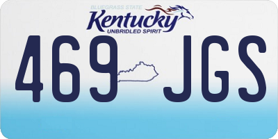 KY license plate 469JGS